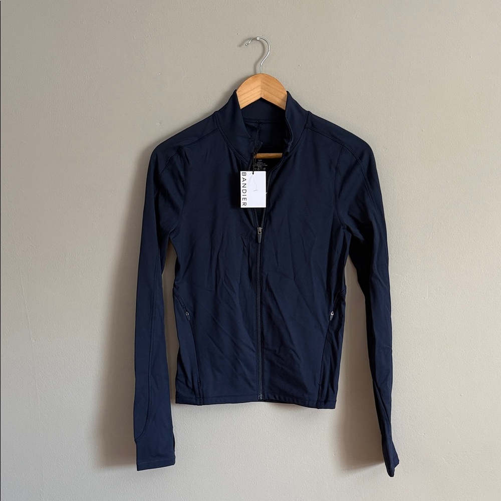 Bandier Full Zip Jacket Navy Blue NWT